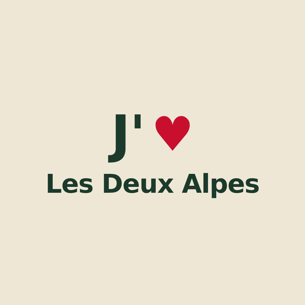 Tote bag personnalisé Les Deux Alpes — design J'aime Les Deux Alpes