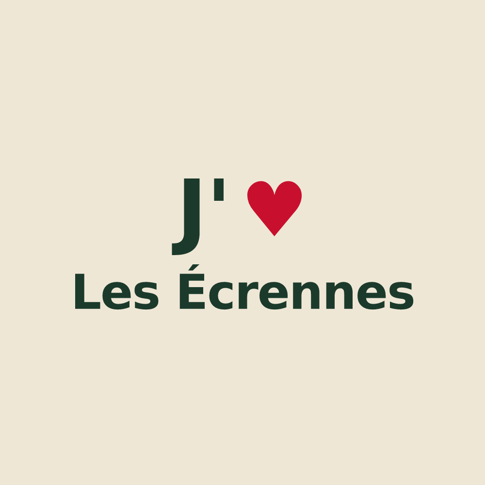 Tote bag personnalisé Les Écrennes — design « J'aime Les Écrennes » imprimé sur le tote bag