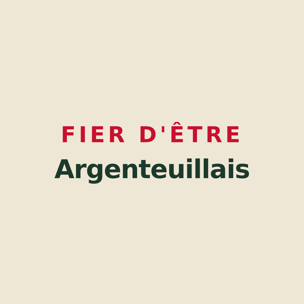 Tote bag « Fier d'être Argenteuillais » — design pour Les Églises-d'Argenteuil