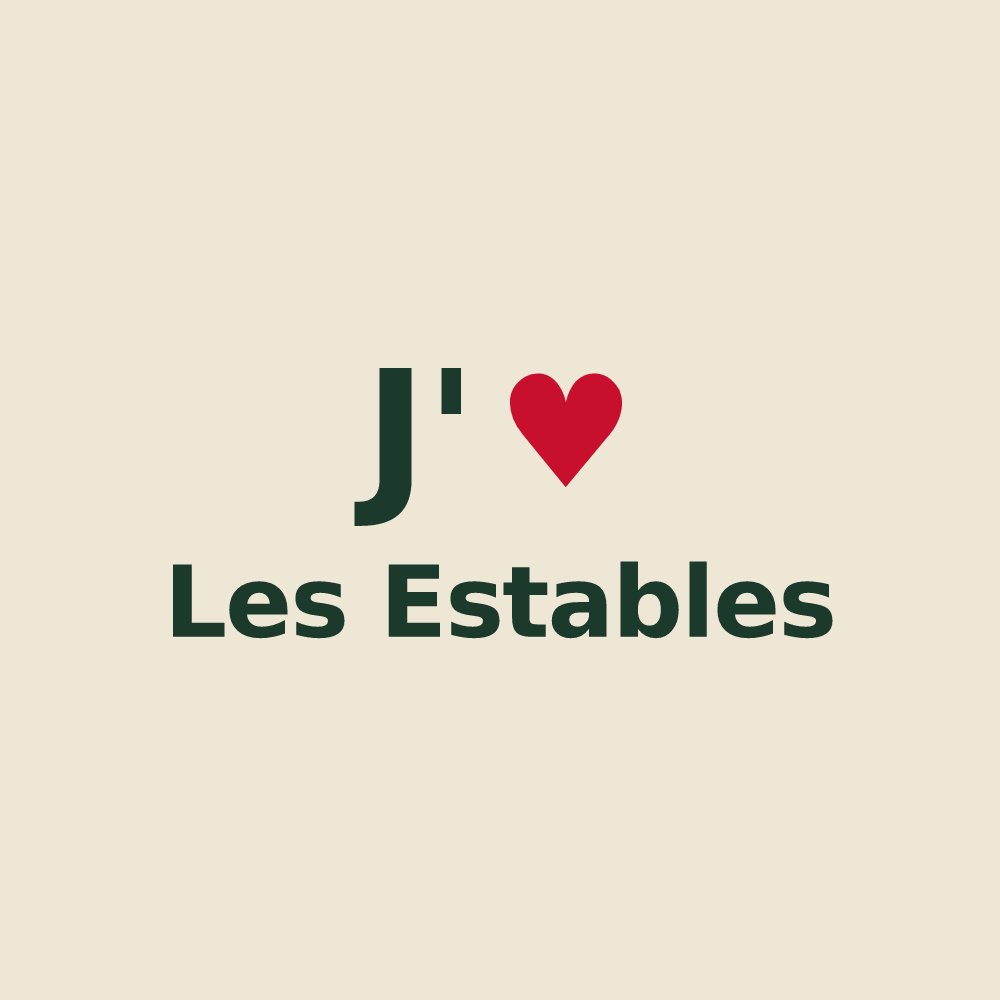Tote bag personnalisé Les Estables — design J'aime Les Estables