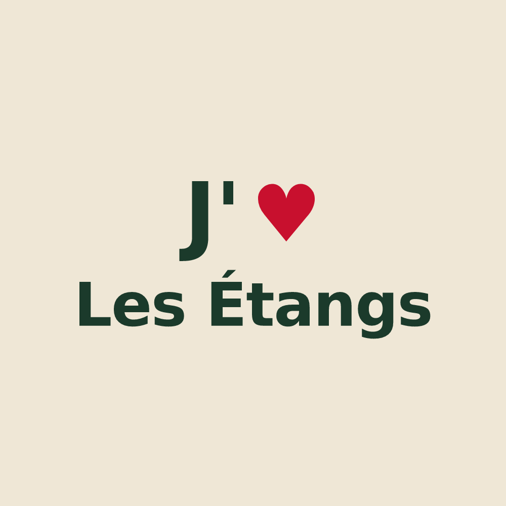 Tote bag personnalisé Les Étangs — design J'aime Les Étangs