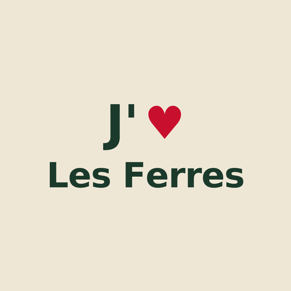 Tote bag personnalisé Les Ferres — design J'aime Les Ferres
