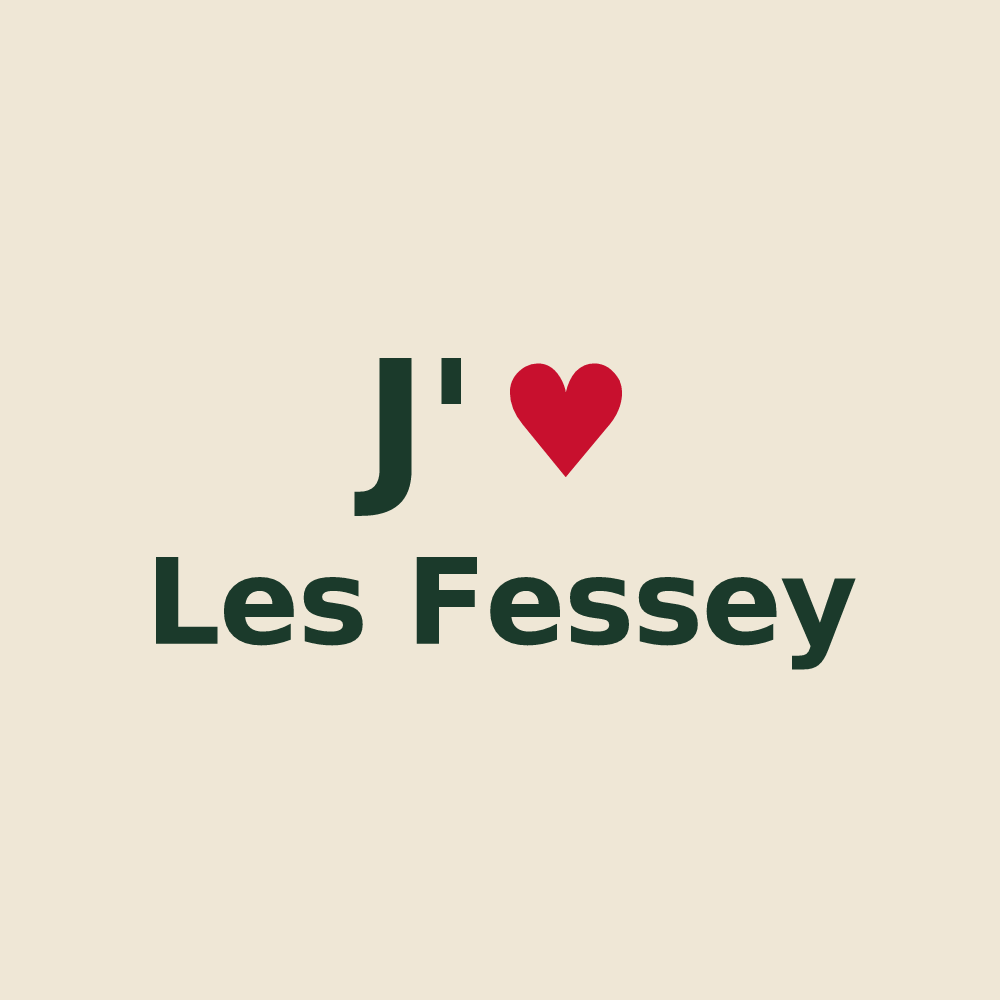 Tote bag personnalisé Les Fessey — design J'aime Les Fessey