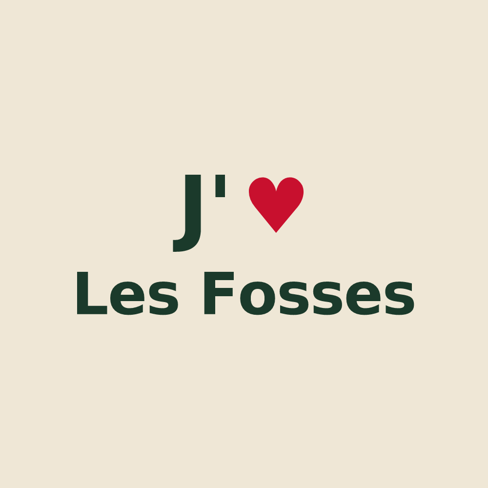 Tote bag personnalisé Les Fosses — design J'aime Les Fosses