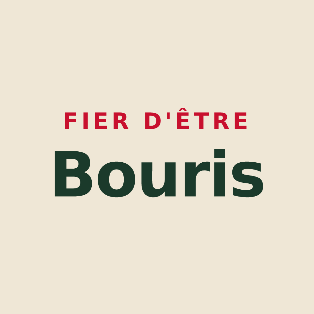 Tote bag « Fier d'être Bouris » — design pour Les Fourgs