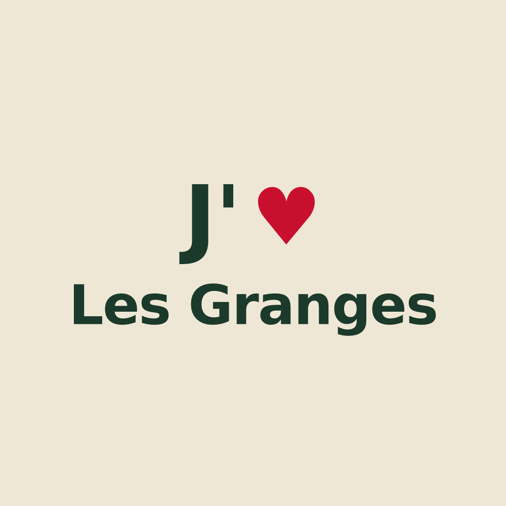 Tote bag personnalisé Les Granges — design J'aime Les Granges