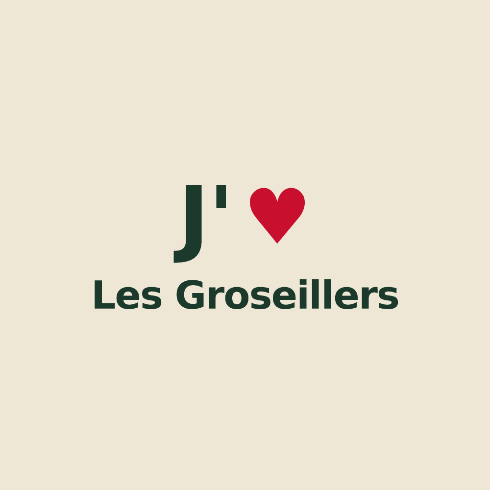 Tote bag personnalisé Les Groseillers — design J'aime Les Groseillers