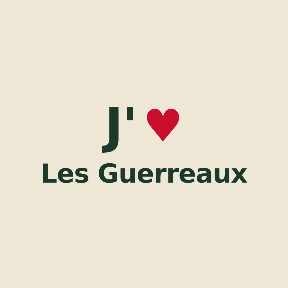 Tote bag personnalisé Les Guerreaux — design J'aime Les Guerreaux