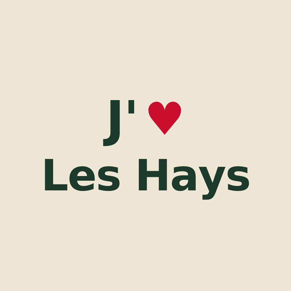 Tote bag personnalisé Les Hays — design J'aime Les Hays