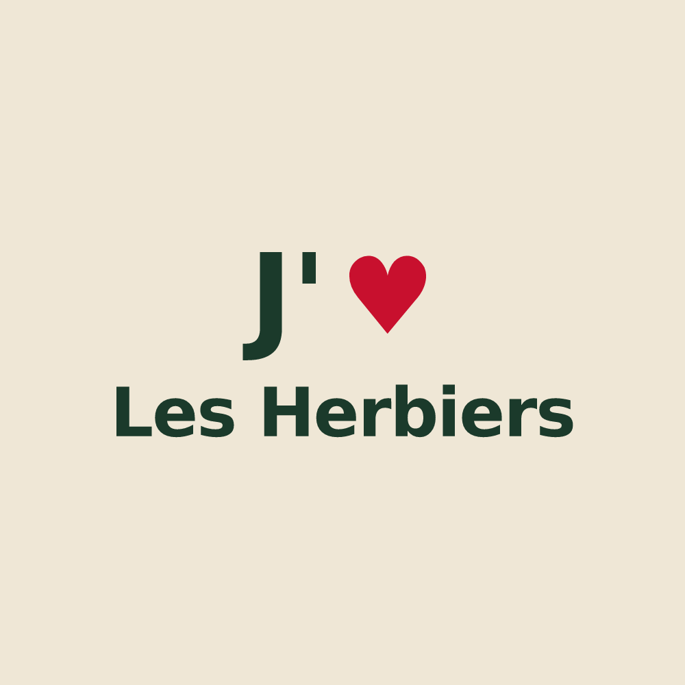 Tote bag personnalisé Les Herbiers — design J'aime Les Herbiers