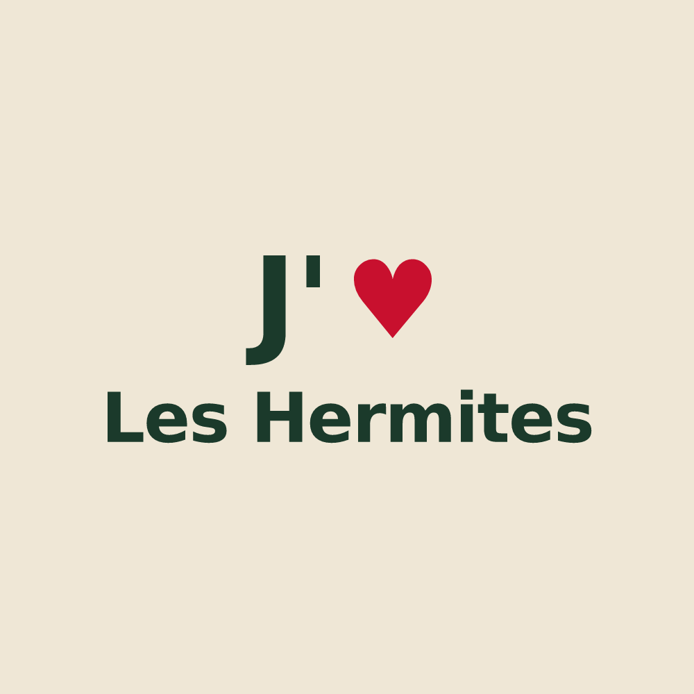 Tote bag personnalisé Les Hermites — design J'aime Les Hermites