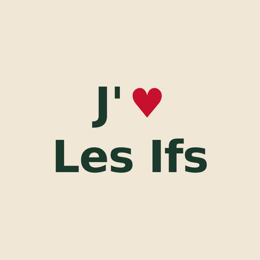 Tote bag personnalisé Les Ifs — design J'aime Les Ifs