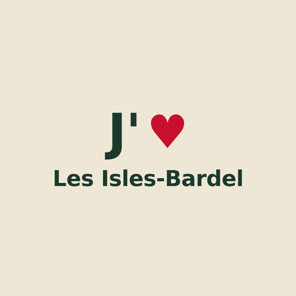 Tote bag personnalisé Les Isles-Bardel — design J'aime Les Isles-Bardel