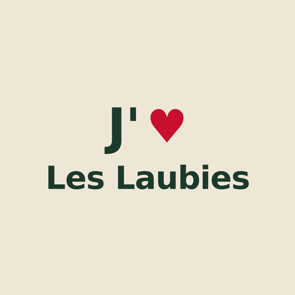 Tote bag personnalisé Les Laubies — design J'aime Les Laubies