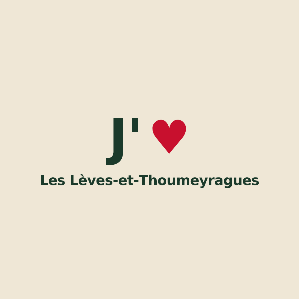 Tote bag personnalisé Les Lèves-et-Thoumeyragues — design J'aime Les Lèves-et-Thoumeyragues