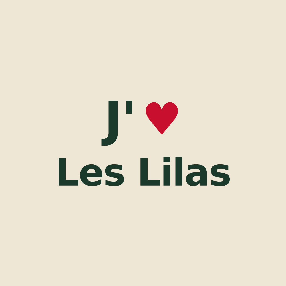 Tote bag personnalisé Les Lilas — design J'aime Les Lilas
