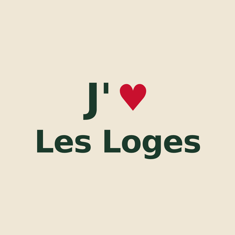 Tote bag personnalisé Les Loges — design J'aime Les Loges