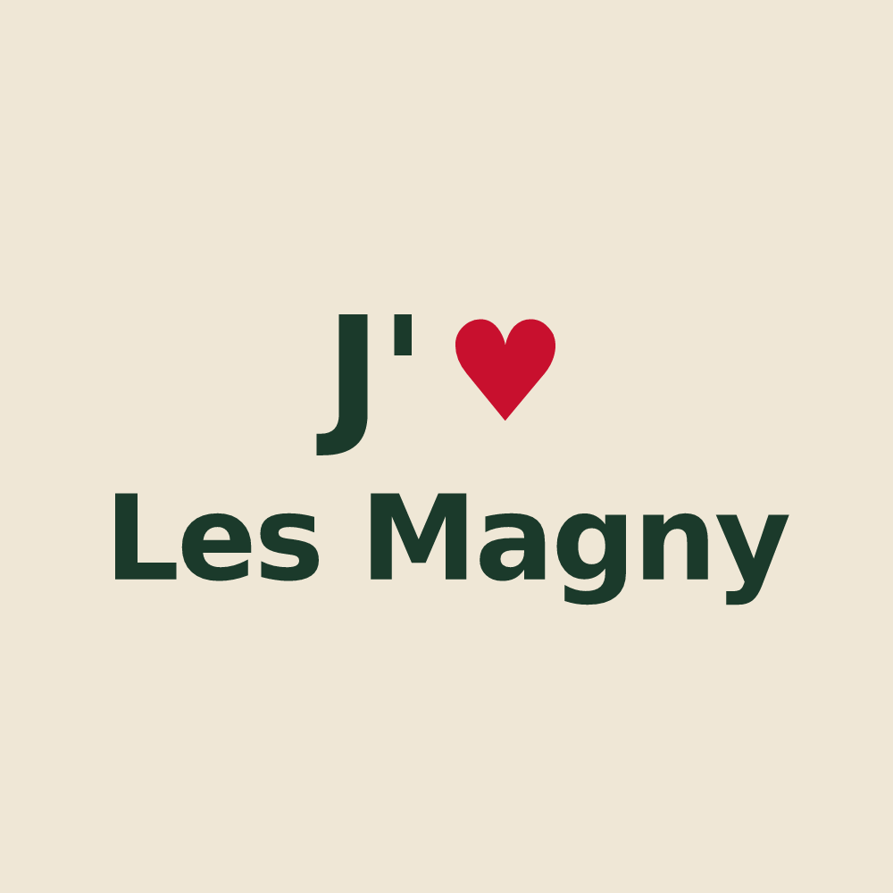 Tote bag personnalisé Les Magny — design J'aime Les Magny