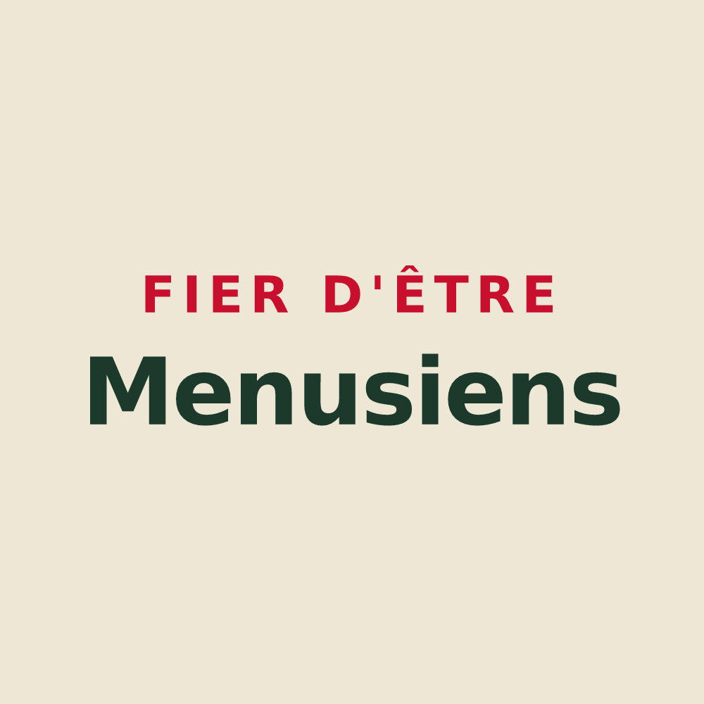 Tote bag « Fier d'être Menusiens » — design pour Les Menus