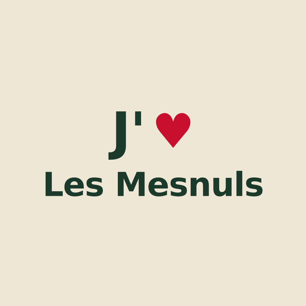 Tote bag personnalisé Les Mesnuls — design J'aime Les Mesnuls