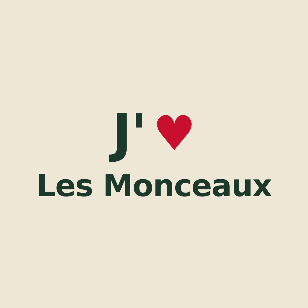 Tote bag personnalisé Les Monceaux — design J'aime Les Monceaux