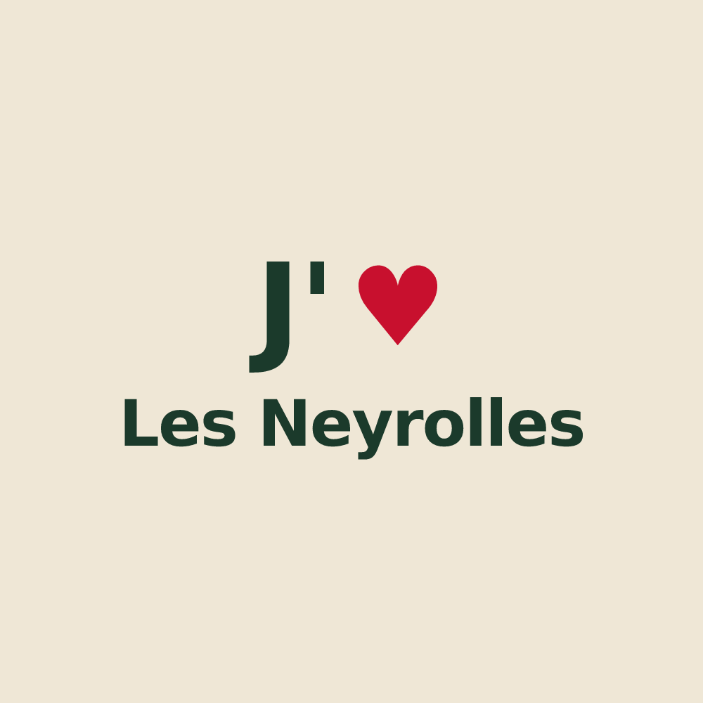 Tote bag personnalisé Les Neyrolles — design J'aime Les Neyrolles