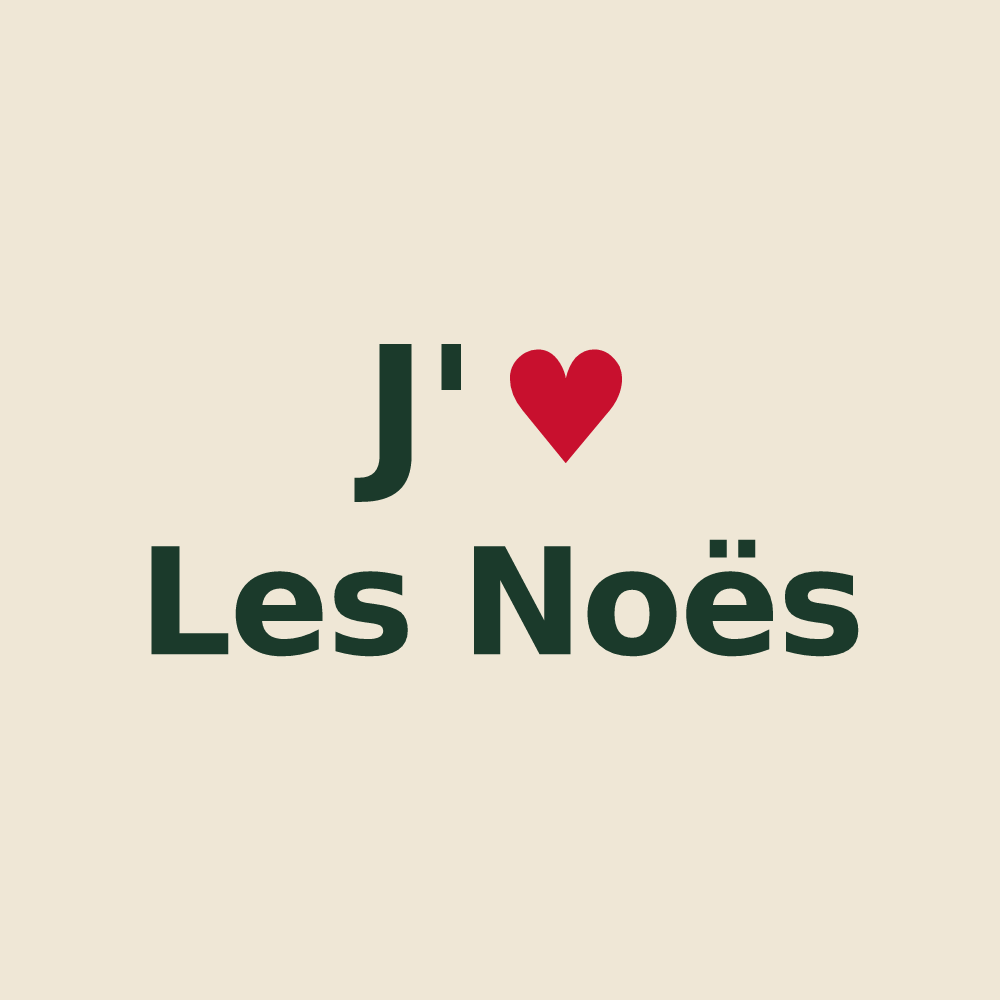 Tote bag personnalisé Les Noës — design J'aime Les Noës
