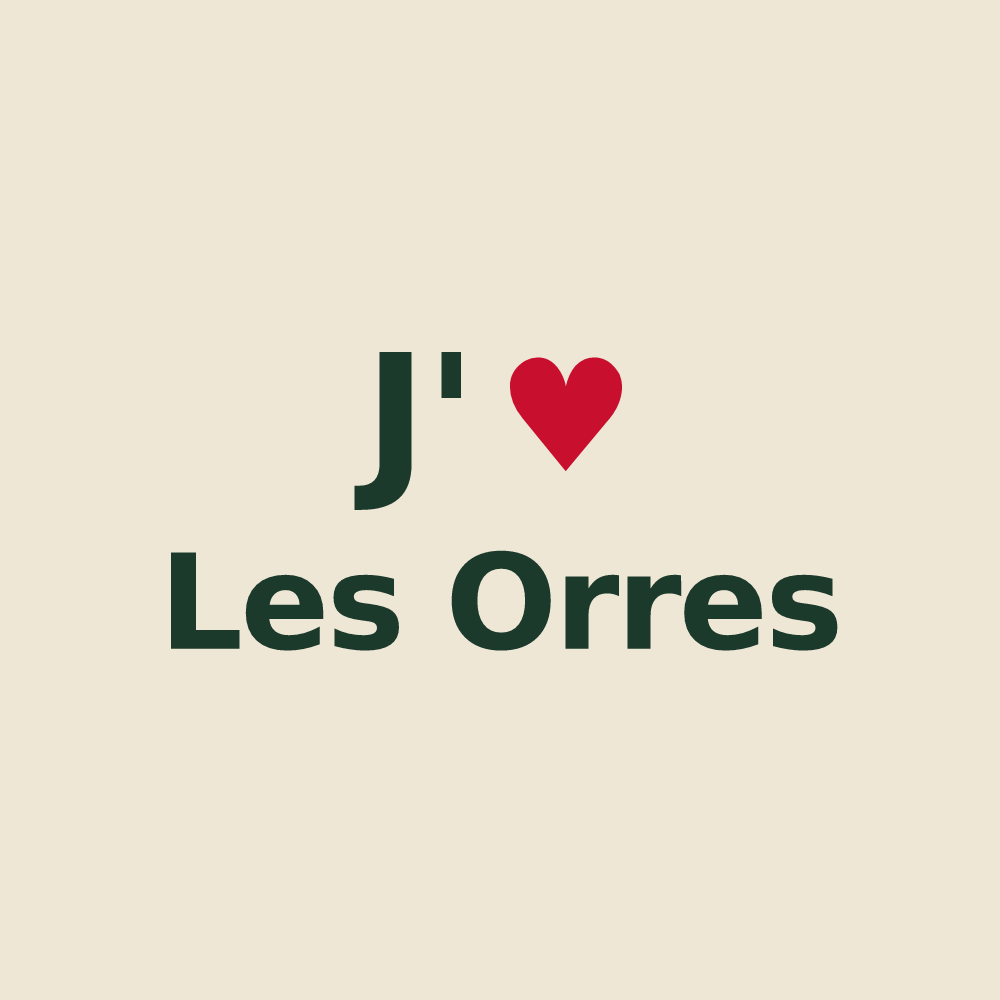 Tote bag personnalisé Les Orres — design J'aime Les Orres
