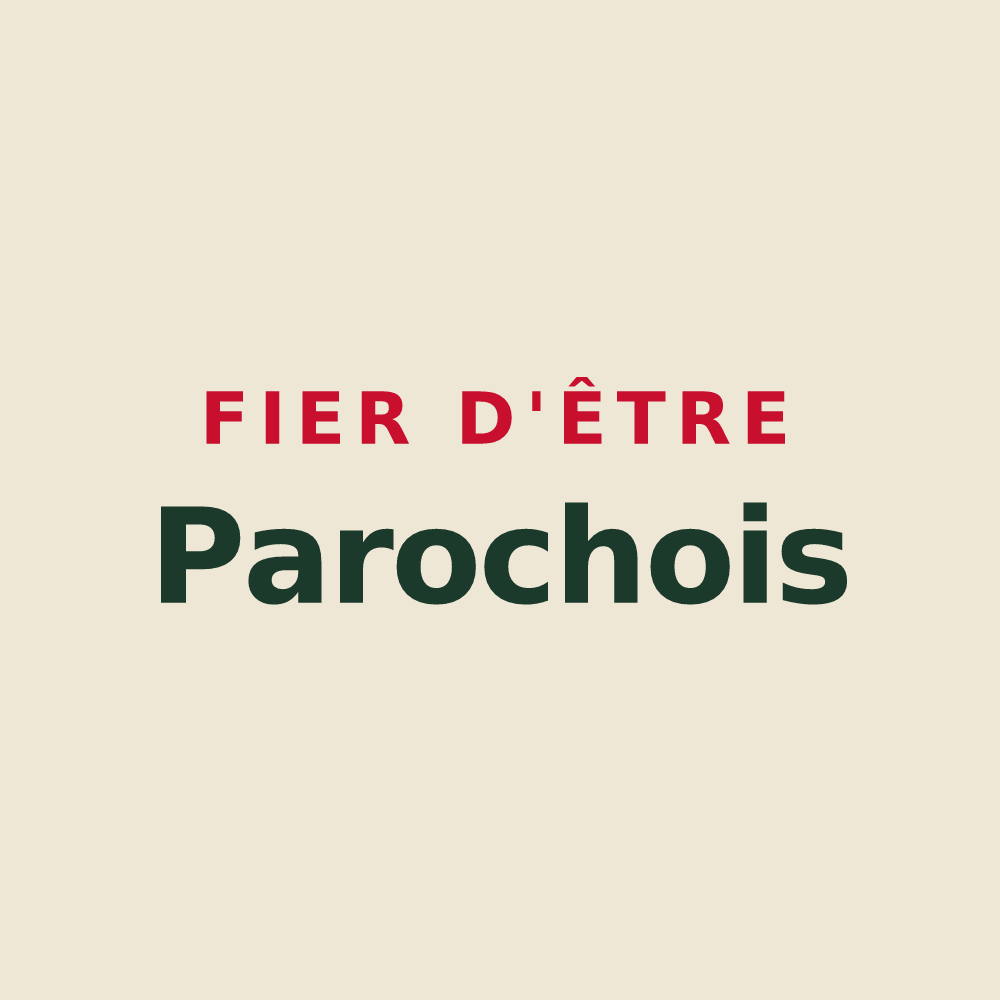 Tote bag « Fier d'être Parochois » — design pour Les Paroches
