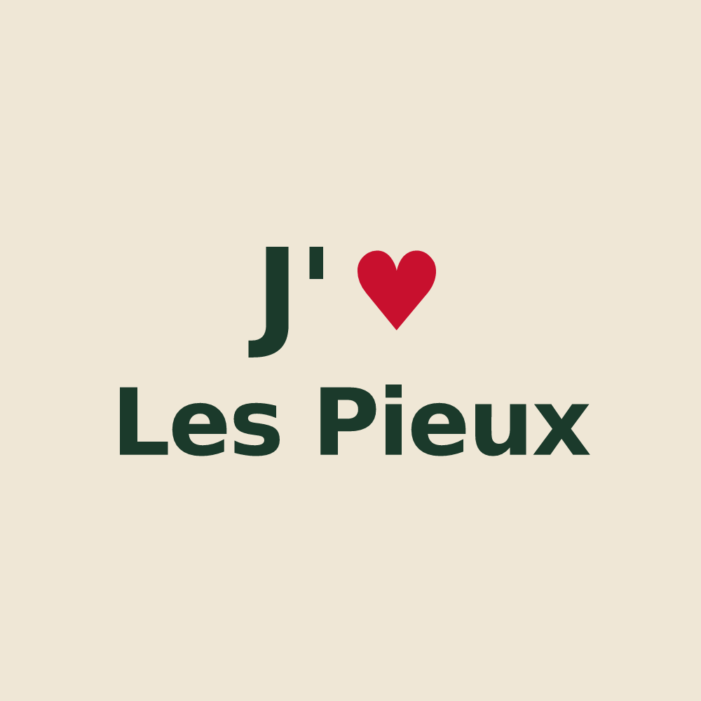 Tote bag personnalisé Les Pieux — design J'aime Les Pieux