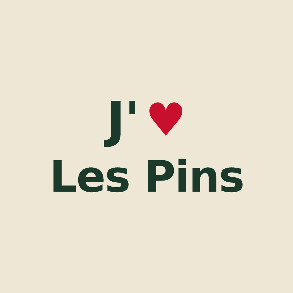 Tote bag personnalisé Les Pins — design J'aime Les Pins