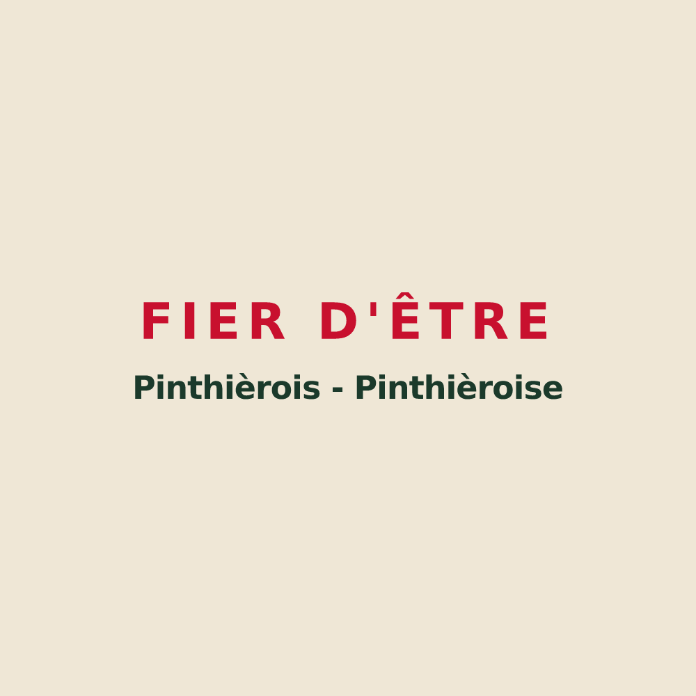 Tote bag « Fier d'être Pinthièrois - Pinthièroise » — design pour Les Pinthières
