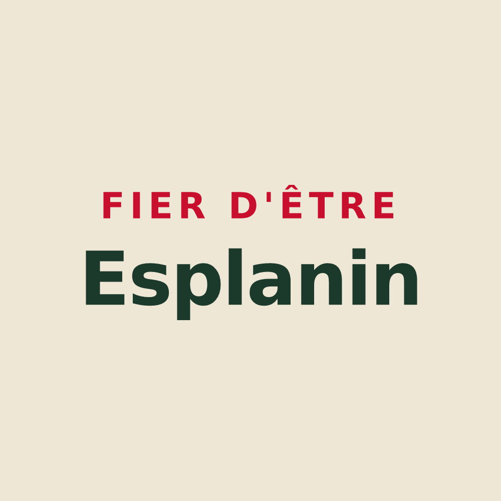 Tote bag « Fier d'être Esplanin » — design pour Les Plans