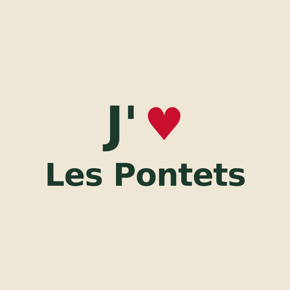 Tote bag personnalisé Les Pontets — design J'aime Les Pontets