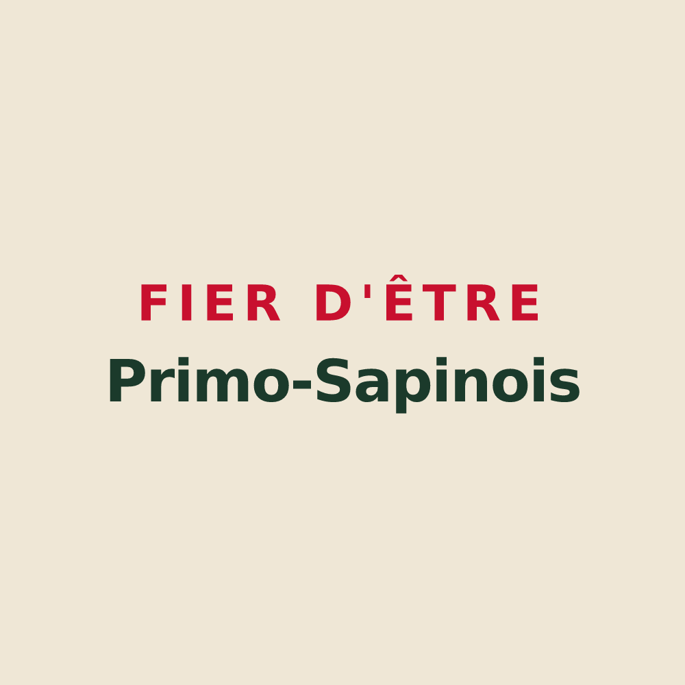 Tote bag « Fier d'être Primo-Sapinois » — design pour Les Premiers Sapins