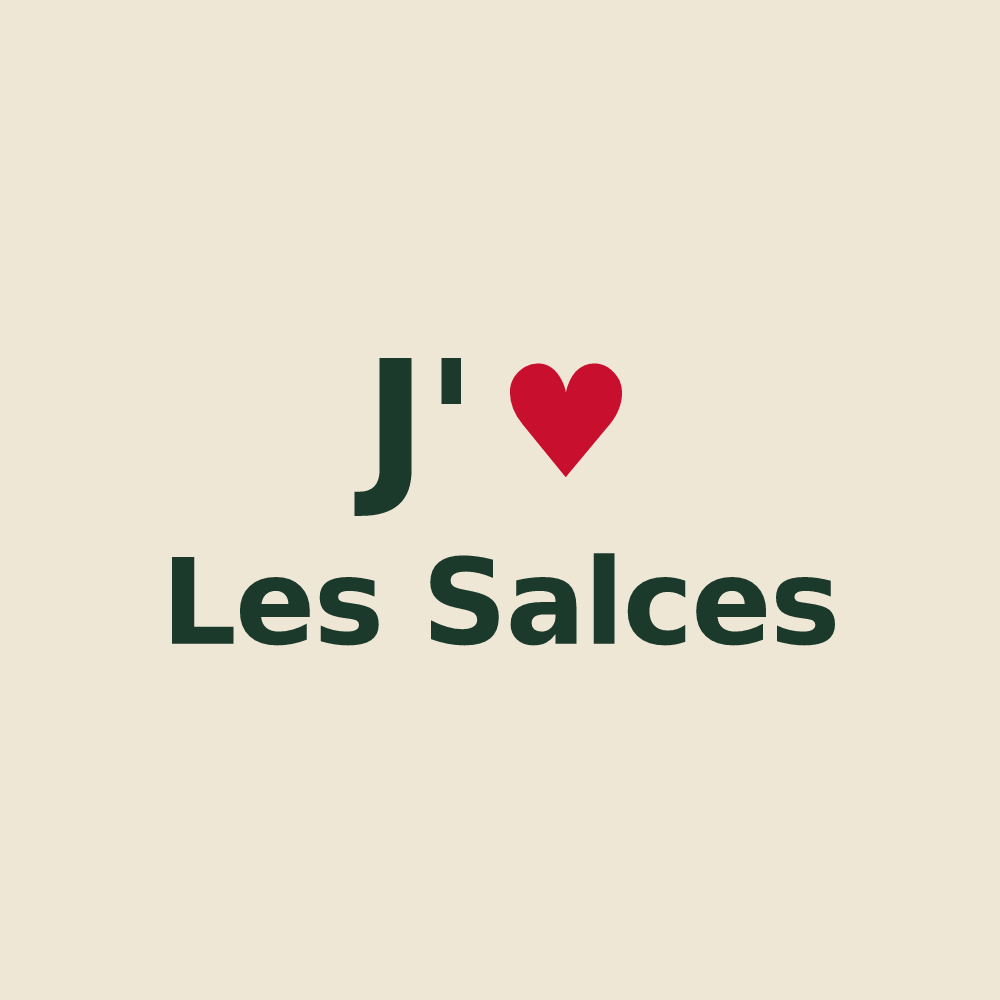 Tote bag personnalisé Les Salces — design J'aime Les Salces