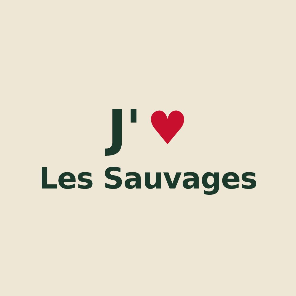 Tote bag personnalisé Les Sauvages — design J'aime Les Sauvages
