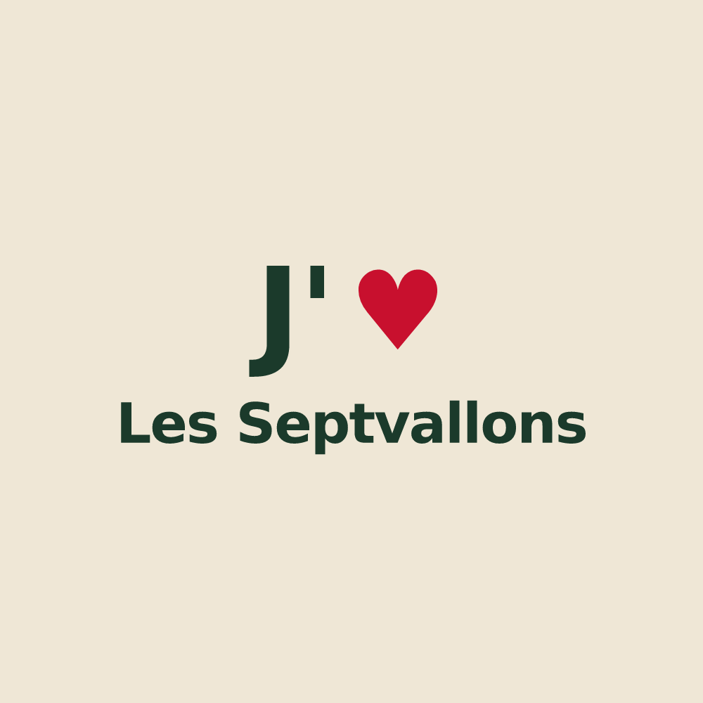 Tote bag personnalisé Les Septvallons — design J'aime Les Septvallons