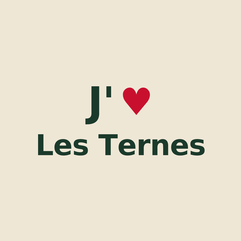 Tote bag personnalisé Les Ternes — design J'aime Les Ternes