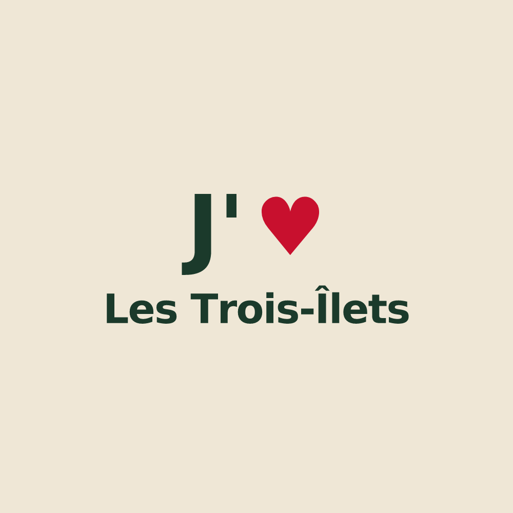 Tote bag personnalisé Les Trois-Îlets — design J'aime Les Trois-Îlets