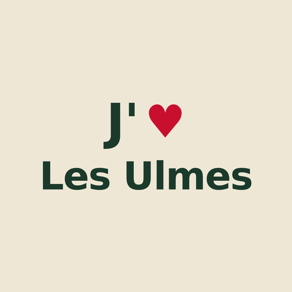 Tote bag personnalisé Les Ulmes — design J'aime Les Ulmes