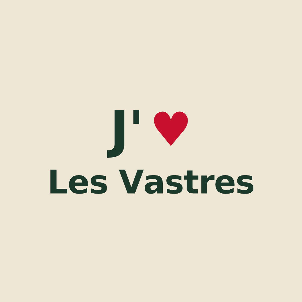 Tote bag personnalisé Les Vastres — design J'aime Les Vastres