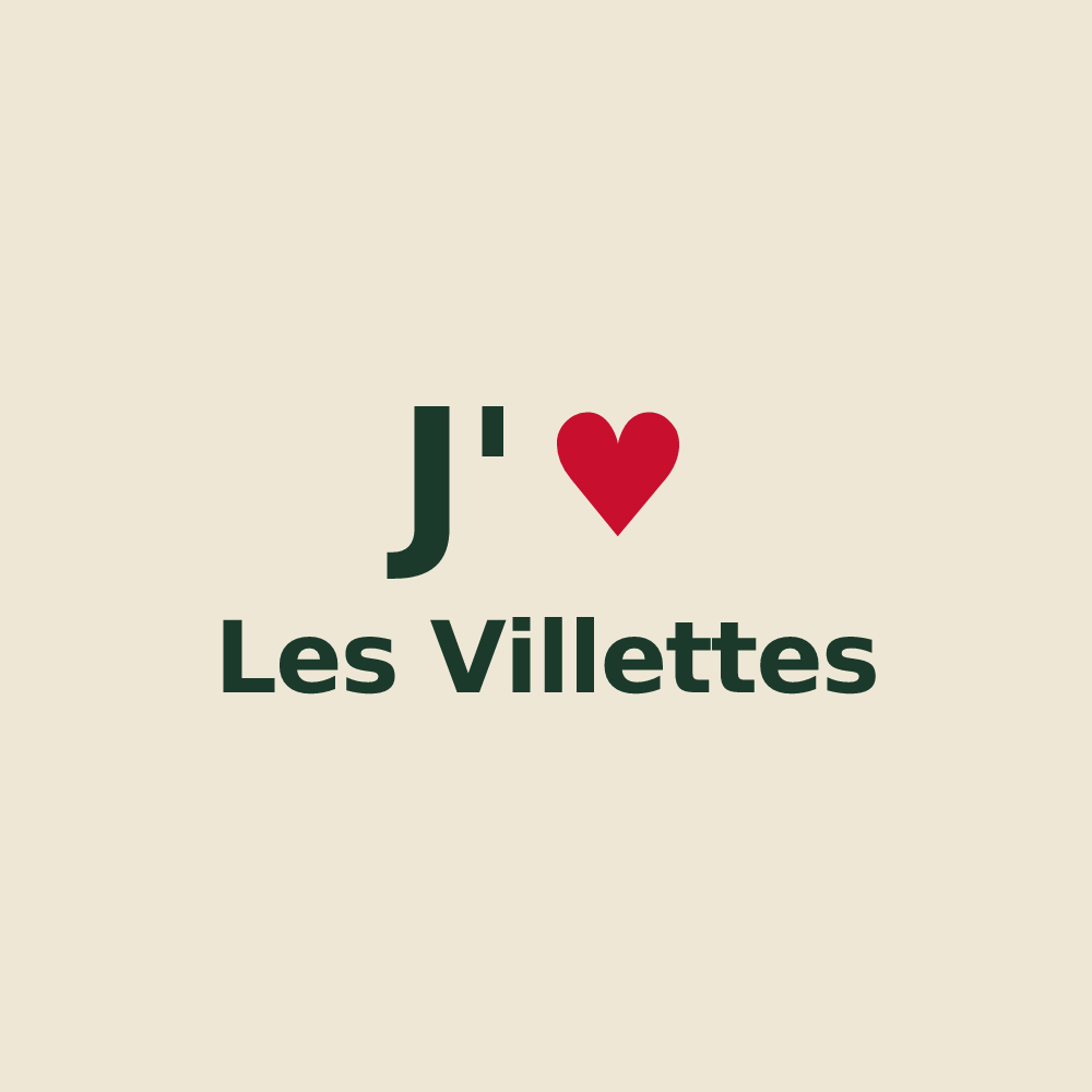 Tote bag personnalisé Les Villettes — design J'aime Les Villettes