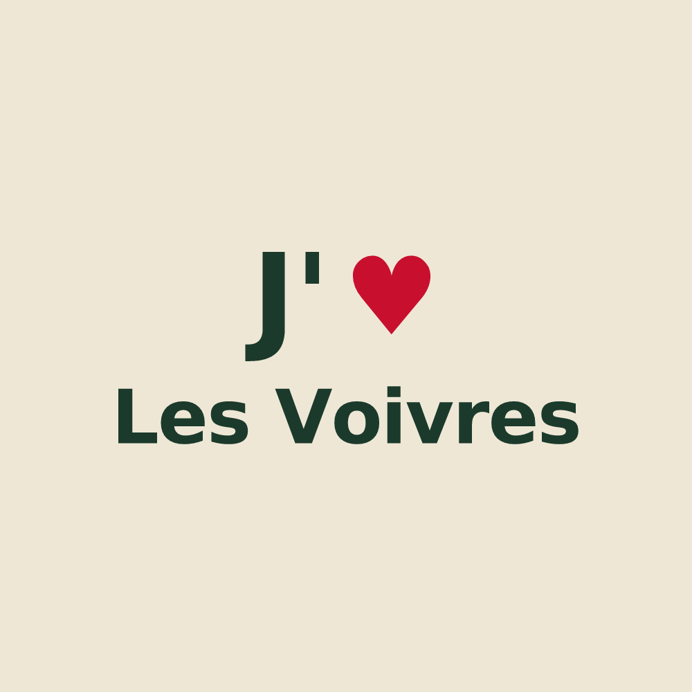 Tote bag personnalisé Les Voivres — design J'aime Les Voivres