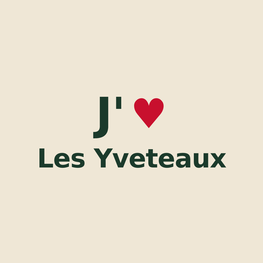 Tote bag personnalisé Les Yveteaux — design J'aime Les Yveteaux