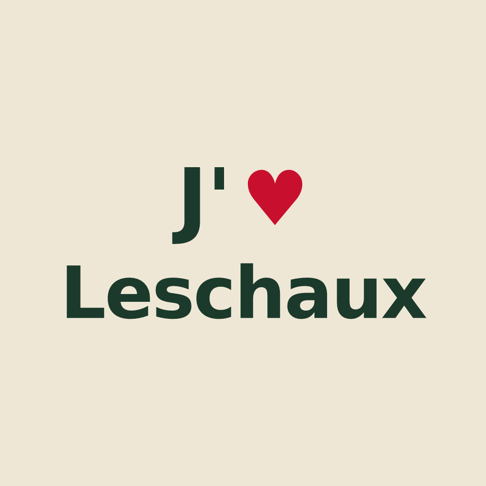 Tote bag personnalisé Leschaux — design J'aime Leschaux
