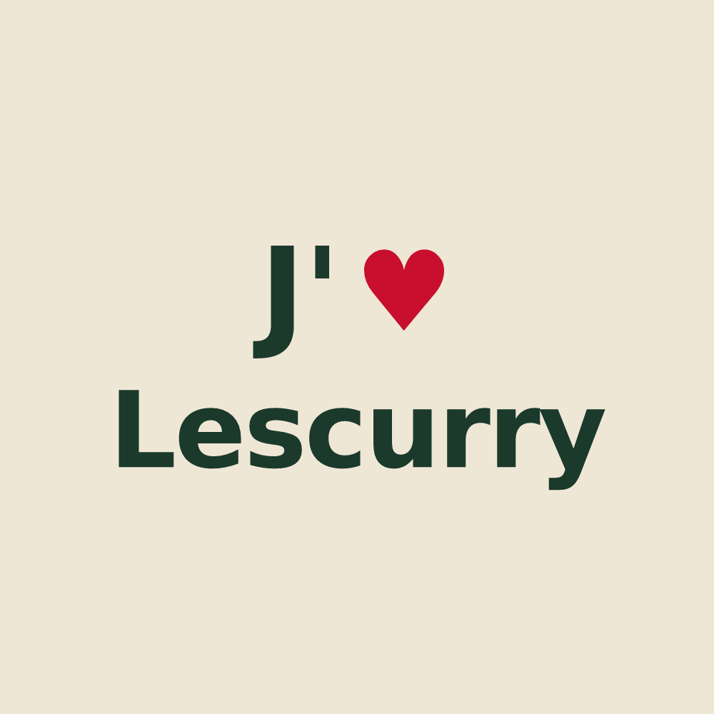 Tote bag personnalisé Lescurry — design J'aime Lescurry