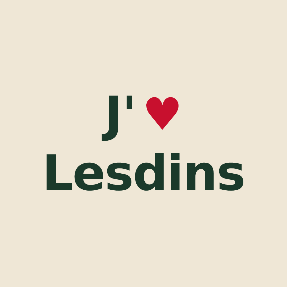 Tote bag personnalisé Lesdins — design J'aime Lesdins