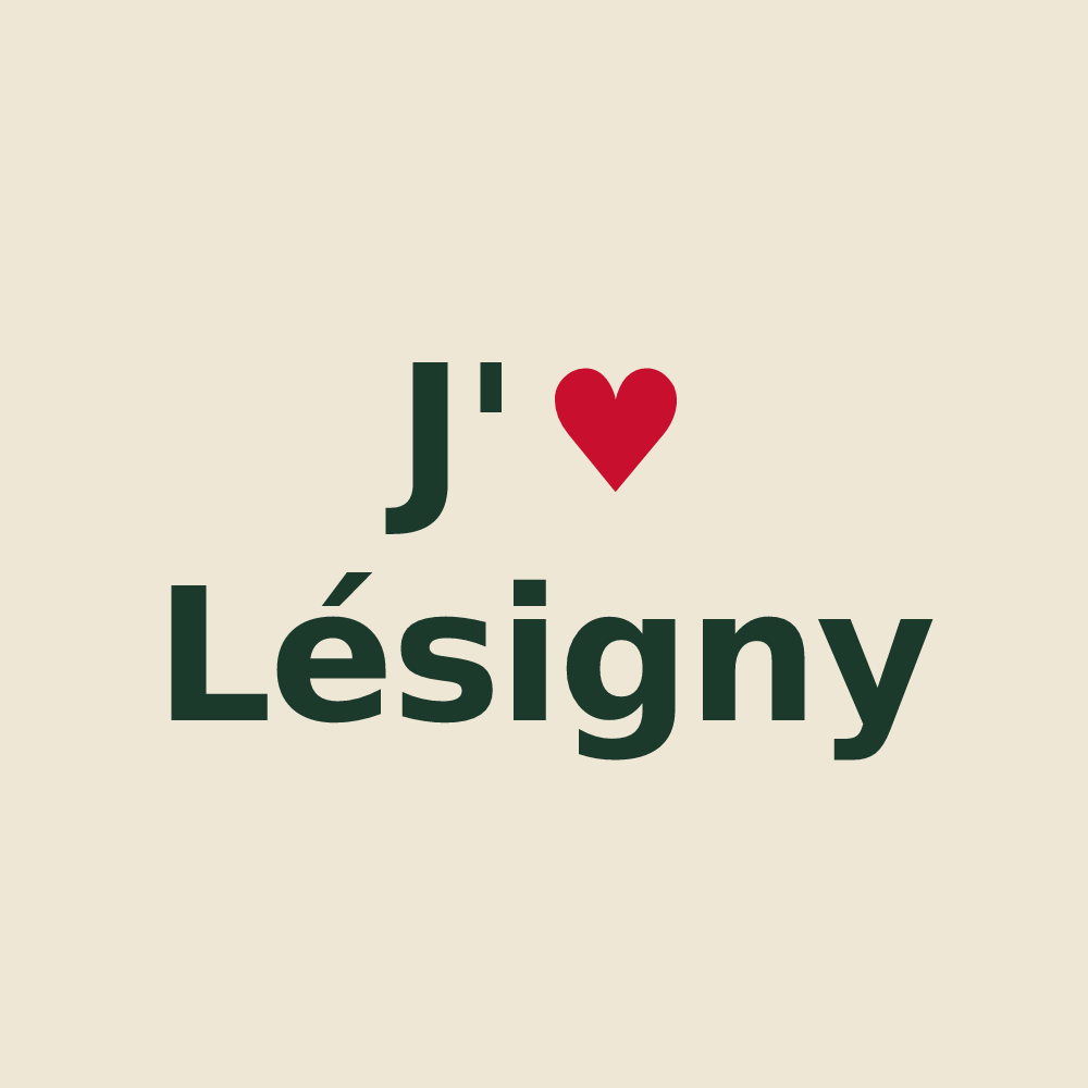 Tote bag personnalisé Lésigny — design J'aime Lésigny
