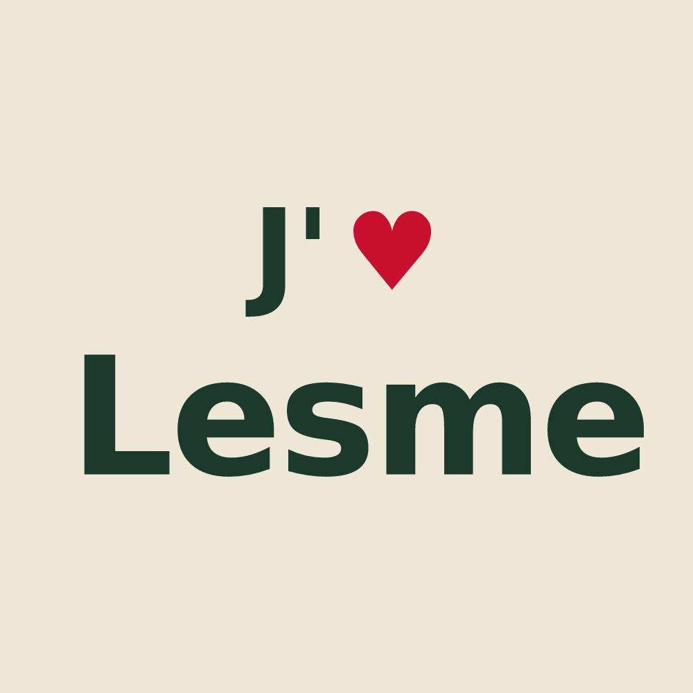 Tote bag personnalisé Lesme — design J'aime Lesme